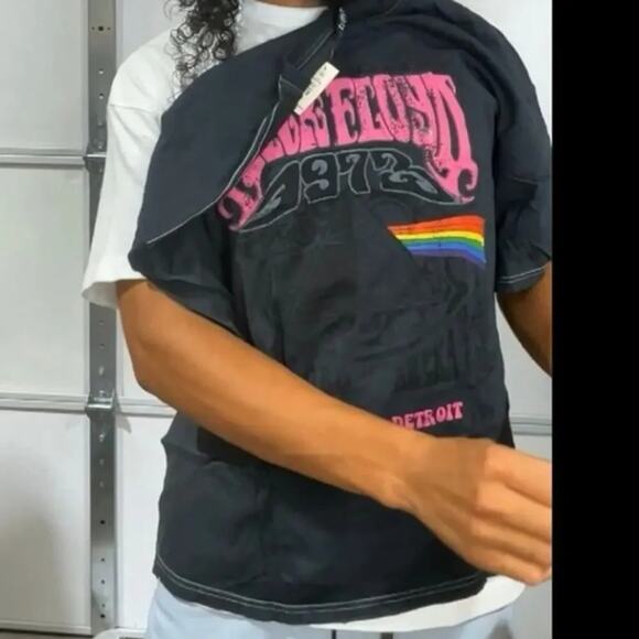 Pink Floyd Distressed 1973 Detroit Tour Graphic Tee Size XL New with Tag - Picture 7 of 7